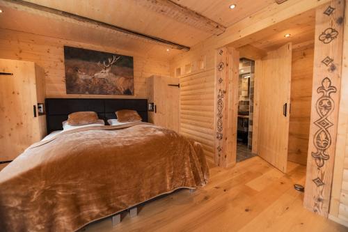 Alpen Lodge Berwangにあるベッド