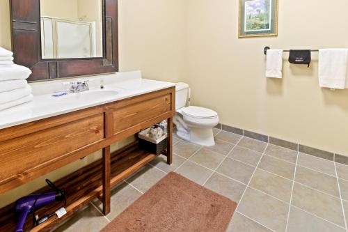 un baño con lavabo e inodoro en Soaring Eagle 303 Next To Slopes Underground Parking Hot Tubs Locker, en Snowshoe