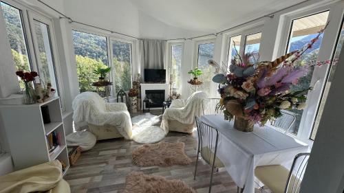 Μια τηλεόραση ή/και κέντρο ψυχαγωγίας στο Pensiunea La Mesteceni -Zur Birke, Poiana Marului-Caras Severin