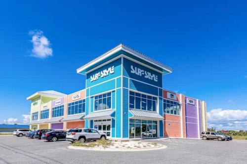 Bygningen som feriehuset ligger i