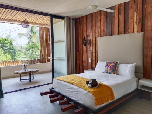 Postel nebo postele na pokoji v ubytování Downtown & Cozy Studios Polo 15