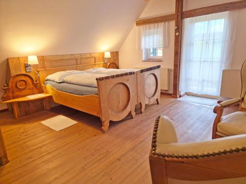 Postel nebo postele na pokoji v ubytování Sonnenhaus Grandl