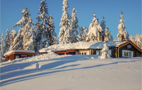 Three-Bedroom Holiday Home In Sjusjoen ในช่วงฤดูหนาว