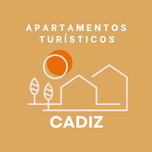 a logo for a cafeteria with a cup of coffee at cabañas Cadiz in Valdivia