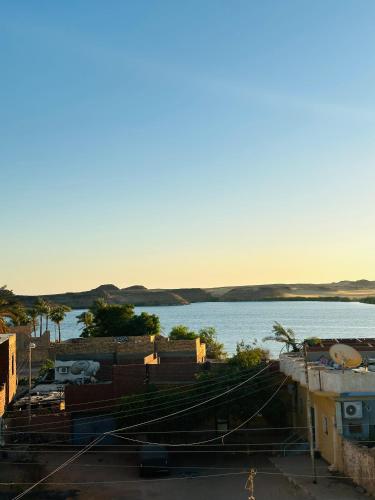 a view of a body of water from a building at Abu simbel Nubian Guest House in Abu Simbel