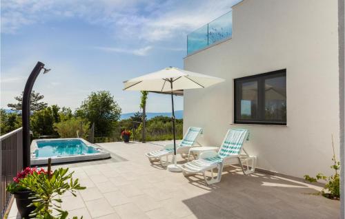 Stunning Home In Malinska With Heated Swimming Pool
