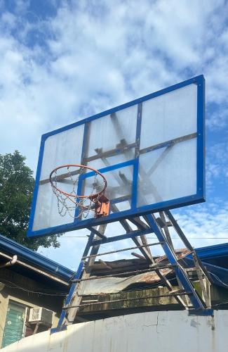 a basketball hoop on top of a building at Rivero Transient House in San Fernando