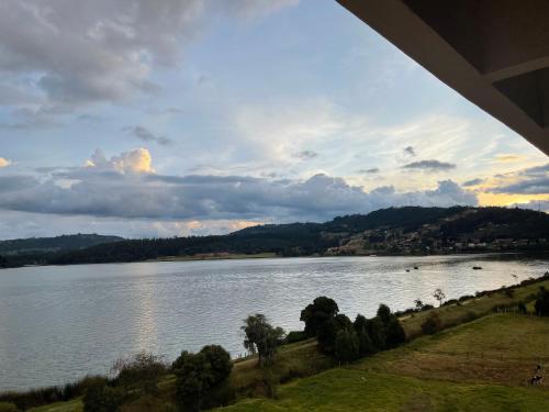 a view of a large body of water at Náutica Lake Paipa - Penthouse in Paipa