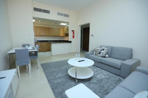 Kuchyň nebo kuchyňský kout v ubytování P one Hotel apartment