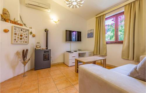 Μια τηλεόραση ή/και κέντρο ψυχαγωγίας στο 2 Bedroom Cozy Apartment In Premantura