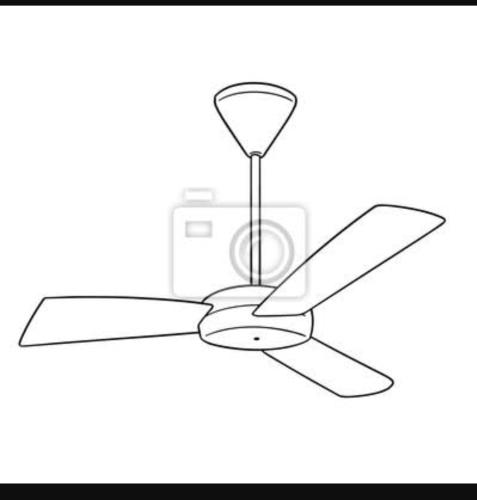 a drawing of a chandelier with a hourglass at Casa simples confortável c Ar-cond p 6 Pessoas in Araçatuba
