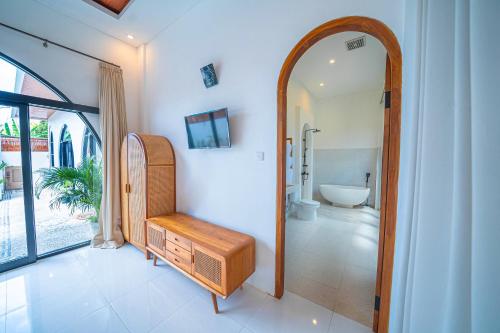 Koupelna v ubytování Ajung Mas Villa