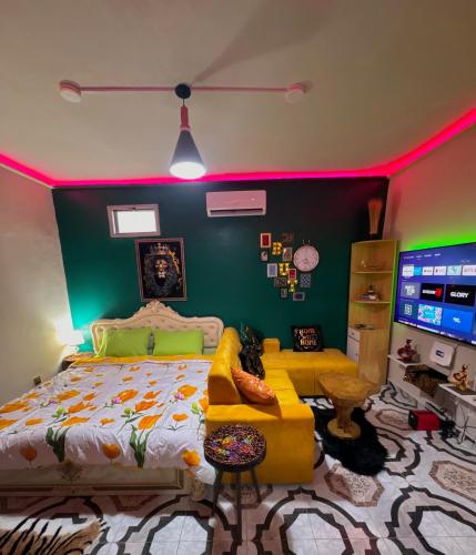 Llit o llits en una habitació de Appartement meublé M