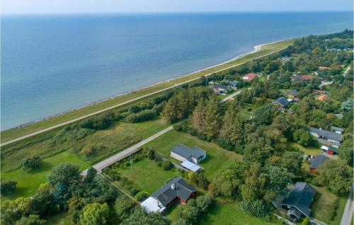 an aerial view of a house near the ocean at 2 Bedroom Beautiful Home In Dannemare in Dannemare