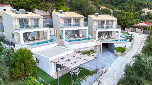 an aerial view of a house at Anassa Villas in Vráchos
