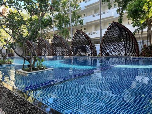 Πισίνα στο ή κοντά στο Mykonos Hua Hin - 1 bdr Condo Shared Pool Downtown