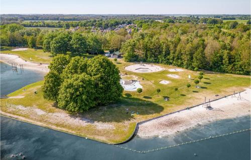 an aerial view of an island in the water at Nice Home In Hoge Hexel With Wifi in Hoge-Hexel