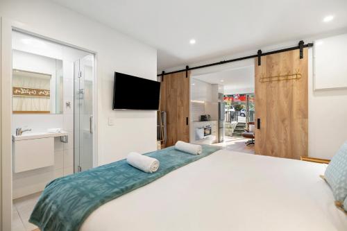 Ένα ή περισσότερα κρεβάτια σε δωμάτιο στο Stunning Apartment in City Centre