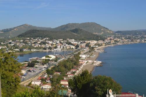 an aerial view of a town next to the water at Relais Tiaré Bed and Breakfast in Bacoli