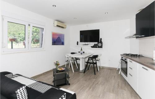 Μια τηλεόραση ή/και κέντρο ψυχαγωγίας στο Holiday Home Solin With Sea View Vii