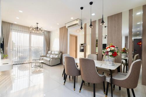 Ruang duduk di Oh, My Dear! Apartment - RiverGate