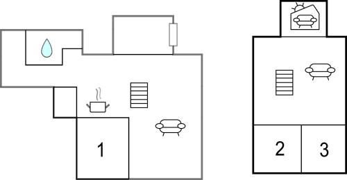 Lovely Home In Hasle With Wifiの見取り図または間取り図