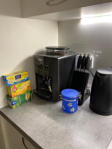Appartment by Eftymiaにあるコーヒーまたはお茶
