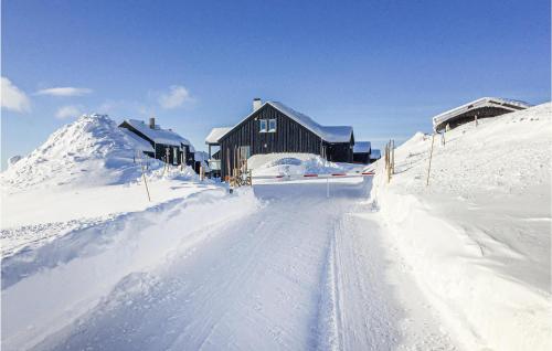 a house on a snow covered hill with a house at Fjellstua C3, Leil 202 in Sjusjøen