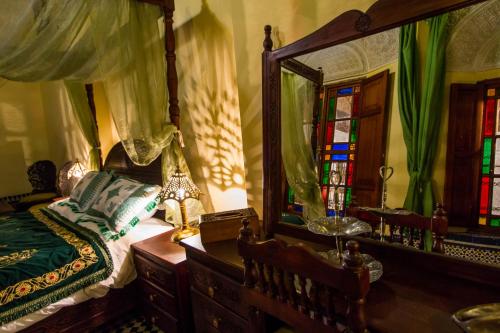 Cama o camas de una habitación en Riad Ibn Khaldoun