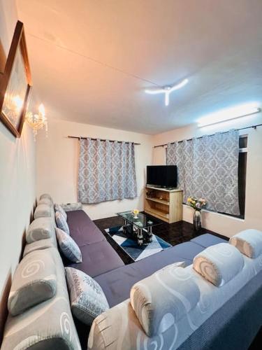 TV a/nebo společenská místnost v ubytování Cozy 4 bedroom apartment in Plaine Magnien