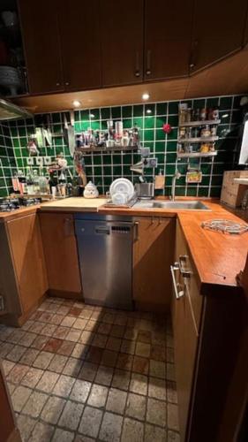 une cuisine avec un évier et un lave-vaisselle dans l'établissement Marais - Appartement de 40 m2, à Paris