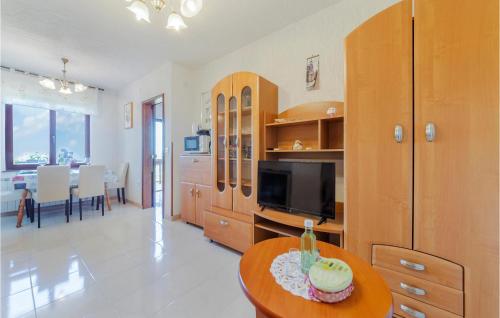 Televízia a/alebo spoločenská miestnosť v ubytovaní One-Bedroom Apartment In Gajana