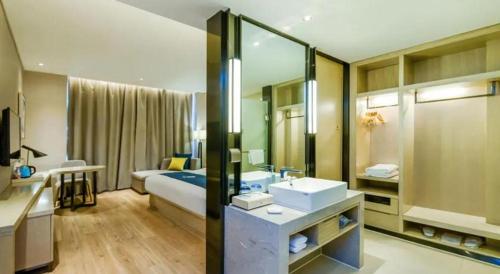 Kamar mandi di Echarm Hotel Guiyang Longdongbao International Airport Outlets