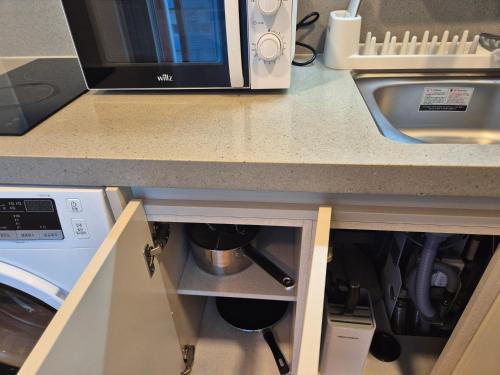 Dapur atau dapur kecil di The solid residence - Elbon the stay by haeundae