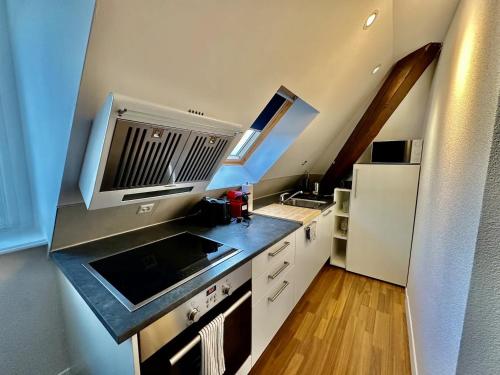 Cosy apartment in Lausanneにあるキッチンまたは簡易キッチン