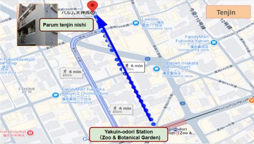 a map of the subway line in berlin at パルム天神西 in Susakiuramachi
