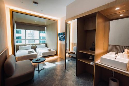 Posezení v ubytování Harper Boutique Hotel at Sutera Avenue