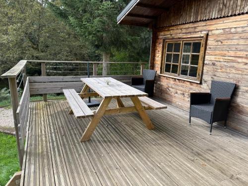 Balcon ou terrasse dans l'établissement Chalet en pleine nature