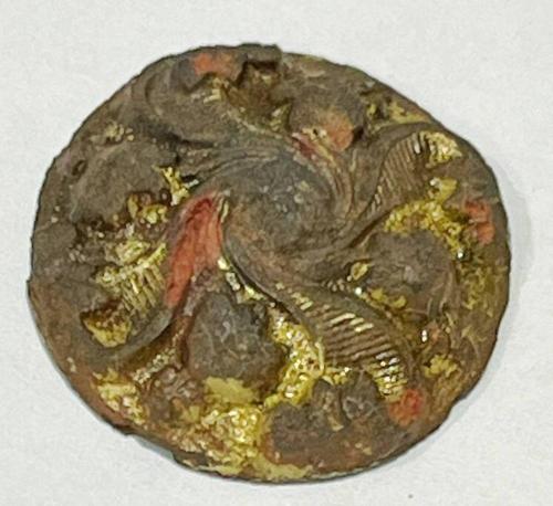 a gold coin with a bird on it at Foxhall Farm in Thirsk