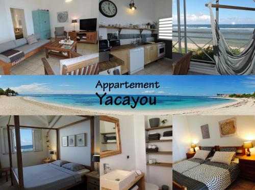 YACAYOU - Appartement sur la plage, avec piscines et vue panoramique sur le lagon