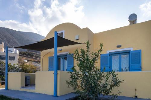 En generel udsigt til bjerge eller udsigt til bjerge taget fra feriehuset