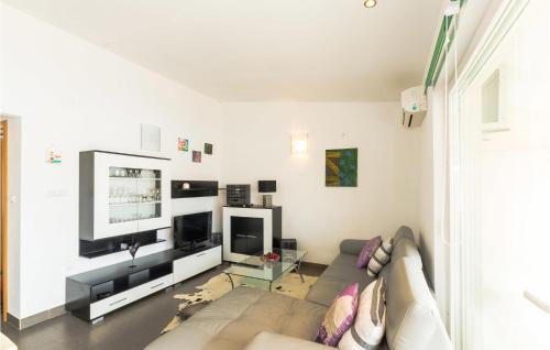 a living room with a couch and a tv at 3 Bedroom Nice Apartment In Miskovici in Miškovići