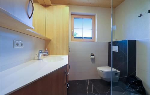 a bathroom with a sink and a toilet at Ferienhaus In Ruhiger Lage in Pöllau am Greim