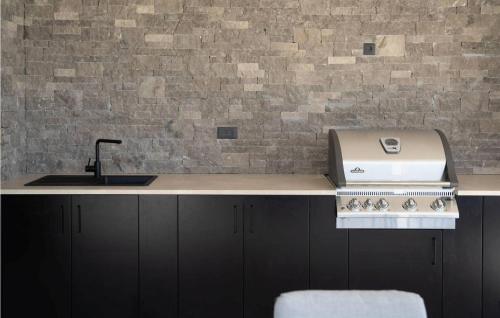 a kitchen with a sink and a counter top at Villa Angelina in Gračišće