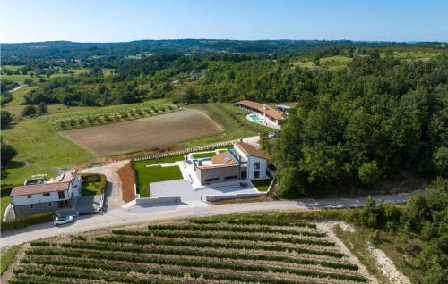an aerial view of a estate with a vineyard at Villa Angelina in Gračišće
