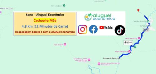 a map of the calender mexico itinerary at Sana - Aluguel Econômico in Sana