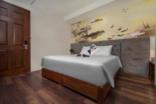 Ένα ή περισσότερα κρεβάτια σε δωμάτιο στο Delicate Hotel