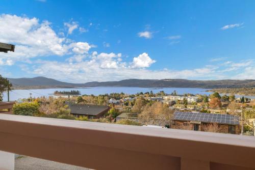a view from the balcony of a house at Elvira Ski Lodge in Jindabyne