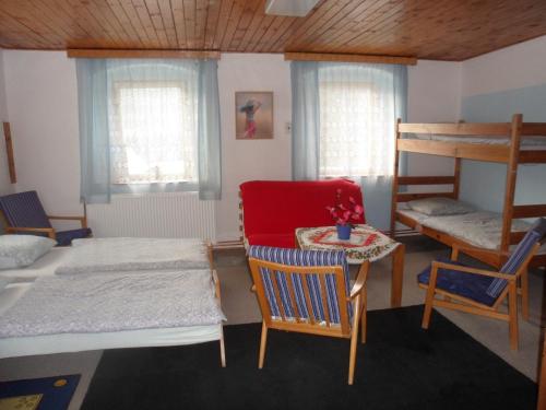 Postel nebo postele na pokoji v ubytování Pension Mikulka