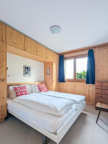 Postel nebo postele na pokoji v ubytování Apt Veysonnaz avec terrasse et vue imprenable